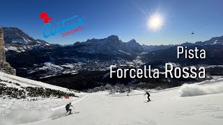 Pista Forcella Rossa di Cortina dAmpezzo la discesa simbolo delle Dolomiti dolomitisuperski ski [upl. by Berns]