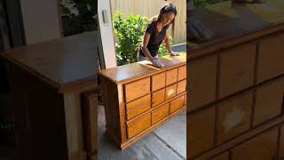 Dresser makeover before and after furnitureflip genx diy babyroom [upl. by Yrannav]