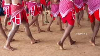 കല്യോട്ട് പെരുങ്കളിയാട്ടം 2019  പൂരക്കളി  POORAKKALI  A Traditional Dance form [upl. by Yokum727]