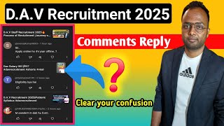 DAV Recruitment 2025Comments Reply Clear your Confusion❓️davrecruitment [upl. by Dorise377]