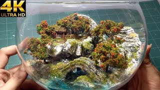 DIY MINIATURE REALISTIC DIORAMA【thalassophobiaAquaphobiaCryptidCreatureResinart】 [upl. by Annaerb]