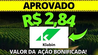 ATENÇÃO Bonificação Klabin 2024 KLBN3 KLBN4 e KLBN11 Valores Preço médio e PREÇO TETO [upl. by Nerfe]