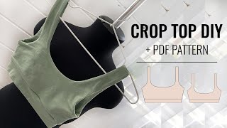 How to sew a crop top PDF sewing pattern crop top [upl. by Downes]