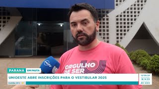 Unioeste abre inscrições para o vestibular 2025 [upl. by Aloke47]