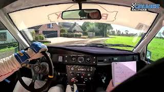 Onboard SS Koekelare 2  Hemicuda Rally 2023  Mercedes 190E 23 16v [upl. by Hanley674]