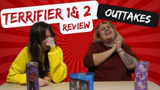 TERRIFIER 1 amp 2 REVIEW OUTTAKES  HORROR MOVIE REVIEW OUTTAKES [upl. by Ahseki]