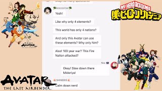 Whats an Avatar  MHA reacts to ATLA [upl. by Airuam]