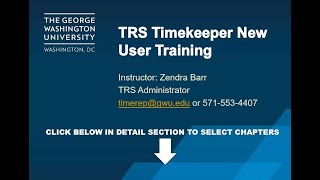 TRS Timekeeper New User Training [upl. by Butta]