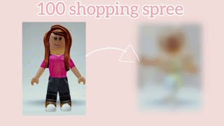 100 robux shopping spree First time getting robux [upl. by Avehs]