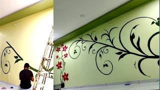 Wall Painting Design for Living RoomHome Decor Ideas [upl. by Yeldah]