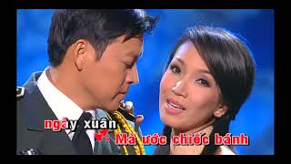 Karaoke Đồn Vắng Chiều Xuân Phiên Gác Đêm Xuân Song Ca Philip Huy Mỹ Huyền [upl. by Labotsirc]