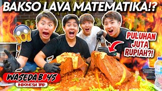 GILE MUKBANG BAKSO LAVA MATEMATIKA 30 KG BARENG WASEDABOYS  INDONESIA TRIP 7 [upl. by Atsuj]