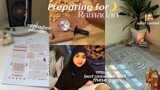 Vlogpreparing for ramadan setting goals ramadan plannerfoodhaul🌙 تجهيزات رمضان، كن مسلم افضل🕌 [upl. by Barthel768]