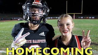 HIGH SCHOOL HOMECOMING FOOTBALL GAME 🏈 FIRST TIME PLAYING AND CHEERING [upl. by Mikey]