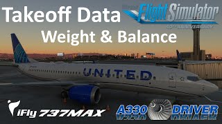 iFly 737 MAX Tutorial 4 Takeoff Calculation and Weight amp Balance  Real 737 Pilot [upl. by Sawyer]