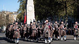 Armistice Day 2024 at the Cenotaph London [upl. by Yahc6]