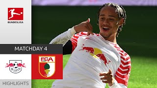 Xavi Show  RB Leipzig  FC Augsburg 30  Highlights  Matchday 4 – Bundesliga 202324 [upl. by Granoff]