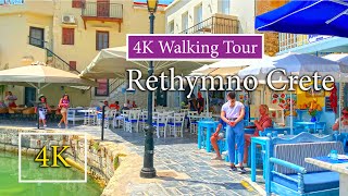 The irresistible appeal of Rethymno  4K Walking Tour  City Driver Tours [upl. by Aelegna]