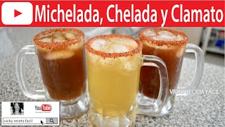 CÓMO HACER MICHELADAS CHELADAS Y CLAMATOS  Vicky Receta Facil [upl. by Bradshaw]