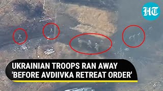 Spooked Ukrainian Troops Caught Fleeing Avdiivka Day Before Kyivs Retreat Order  Watch [upl. by Itnuahsa]