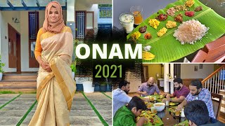 Onam Vlog from Kerala  Onam 2021  Vegetarian Lunch Meal on a Banana Leaf [upl. by Noet]