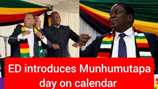 ED introduces new holiday on Zim calendar as inaugural Munhumutapa day to be held in Masvingo [upl. by Gilmore]