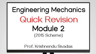 Quick Revision Engineering Mechanics Module 2 KTU 2015 Scheme BE100 [upl. by Littman]