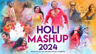 Holi Mashup 2024 Rang Barse Colors of Festival HS Visual Music x Papul  Best of Holi Mashup 2024 [upl. by Acihsay]