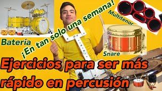 Ejercicios para ser más Rápido en percusión EN TAN SOLO UNA SEMANA [upl. by Obla70]