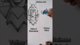 VOLTES V LEGACY  DAIMOS DRAWING  VOLTES V VS DAIMOS shorts drawing [upl. by Katzen]