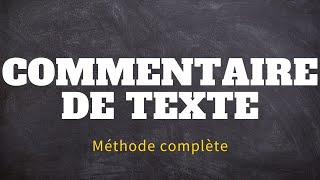 COMMENTAIRE de TEXTE en PHILO  La méthode complète [upl. by Ardnac]