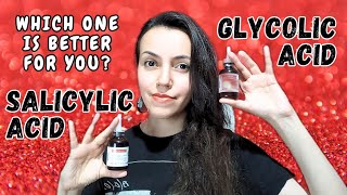 AHA amp BHA tips Glycolic Acid vs Salicylic AcidWhich one is better for you [upl. by Ashla]