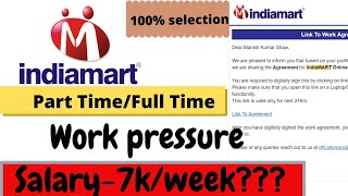 Indiamart Teleasscoiate Freelancer Job profile Salary  Indiamart Interview Indiamart Salary [upl. by Ardnaek]