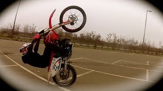 KTM 125  HM 50 Stunt amp Wheelie CRASH [upl. by Joete370]