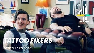 Tattoo Fixers  FULL EPISODE  Series 1 Episode 1  All 4 [upl. by Ris]