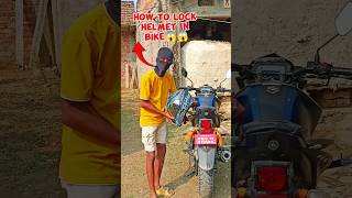 How to lock helmet in bike 😱😱viralyoutubeshorts trending shortsfz [upl. by Tai245]