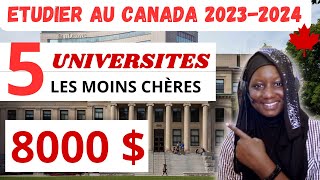 Faites votre demande dadmission dans les universités les moins chères  Immigration Canada 2023 [upl. by Barron]