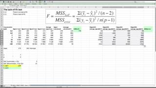 An example of evaluation of linearity lackoffit test [upl. by Becket]