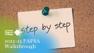 202223 FAFSA Walkthrough [upl. by Yrrej]