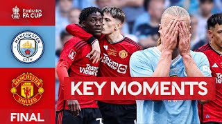 Manchester City v Manchester United  Key Moments  Final  Emirates FA Cup 202324 [upl. by Holcomb]