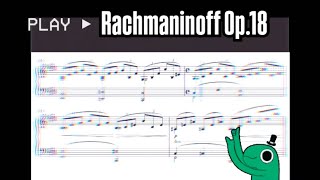 Rachmaninoff  Op 18  adaptation of the popular ending of the 2nd Mvt [upl. by Norrad]