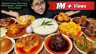 Eating Chicken Bhuna Mutton Egg Kalia Fish Masala Prawn  Big Bites  Mukbang  Asmr Eating [upl. by Markos]