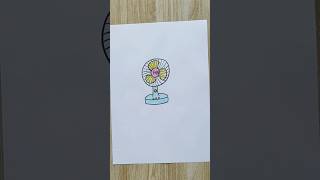 How to draw a fan easy step by step fan drawing art satisfying [upl. by Mayram199]