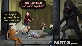 Berebut Warisan 2  Ga dapat bagian Gendruwo amp kotoran Menerjang ANIMASIDRAMA Kartun Drama [upl. by Kohcztiy]