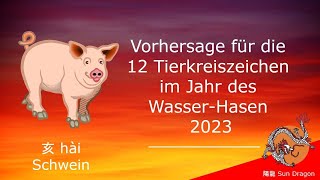 Chinesisches Horoskop 2023 Schwein [upl. by Nyrad674]