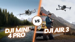 DJI Air 3 vs DJI Mini 4 Pro  Which one wins [upl. by Novit429]