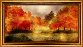 4K TV Motion Art  Abstract Autumn in Gold [upl. by Aryek]