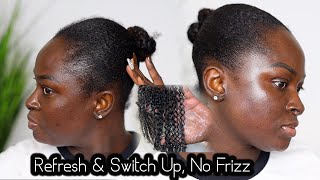 4CHAIR  Refresh 5 Day Old Fuzzy Sleek Ponytail New Type 4 Ponytail Switch Up [upl. by Yewed]