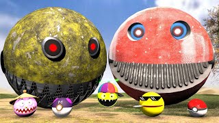 Pacman vs Robot Monsters Compilation  Walking Robot Pacman amp Spider Robot vs Shredder Robot Monster [upl. by Shornick]