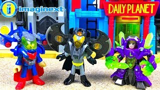 BATMAN SUPERMAN Y LEX LUTHOR EN ARMADURA DE BATALLA  IMAGINEXT SÚPER HÉROES BATTLE ARMOR SETS [upl. by Terb]